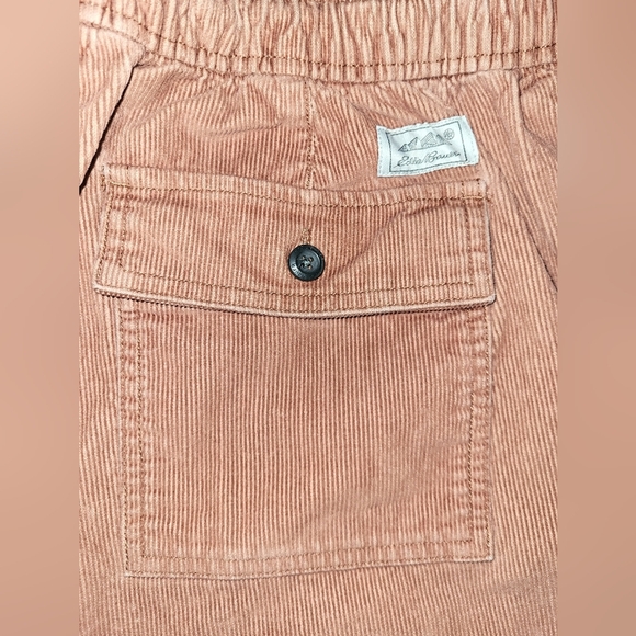Eddie Bauer Men's Faultline Corduroy Shorts Size Medium Built In Belt Cocoa - Picture 5 of 8